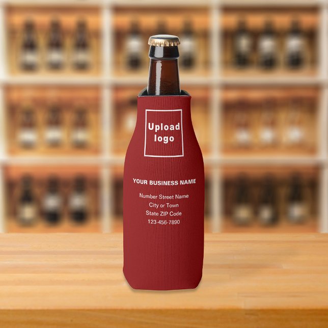 Business Brand Red Bottle Cooler (Build brand name awareness. Your business brand on red bottle cooler.)
