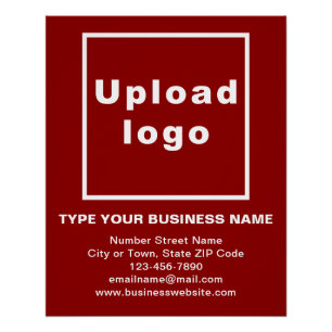 Business Brand Red Glossy Poster