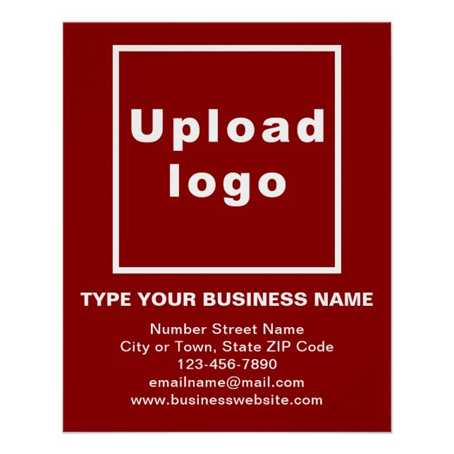Business Brand Red Glossy Poster (Front)