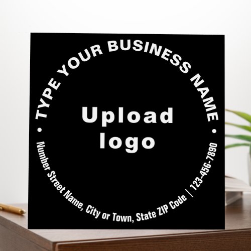 Business Brand Round Pattern Black Foam Board