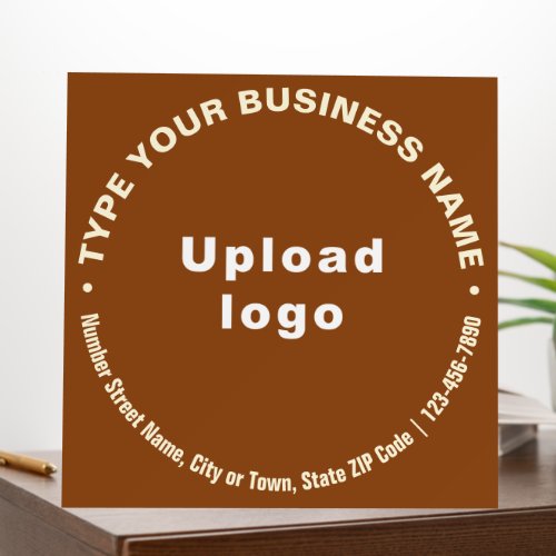 Business Brand Round Pattern Brown Foam Board