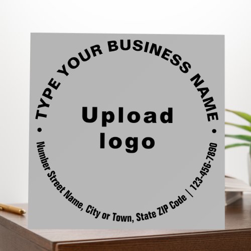 Business Brand Round Pattern Gray Foam Board