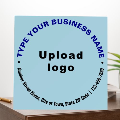 Business Brand Round Pattern Light Blue Foam Board