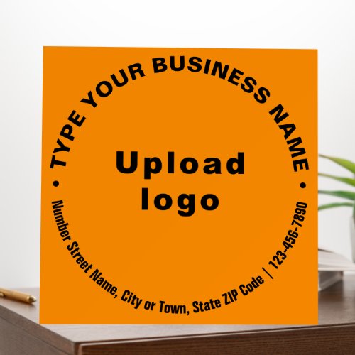 Business Brand Round Pattern Orange Foam Board