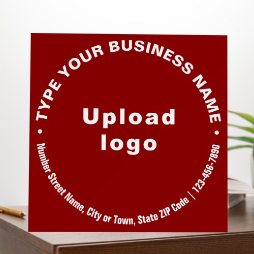 Business Brand Round Pattern Red Foam Board