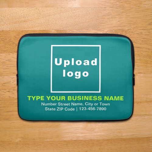 Business Brand Teal Laptop Sleeve