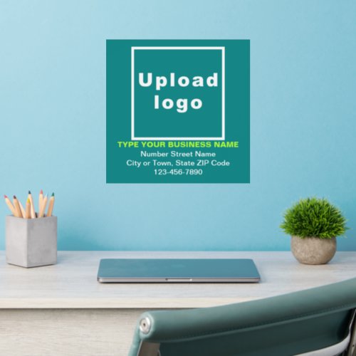 Business Brand Teal Square Dynamic Wall Decal