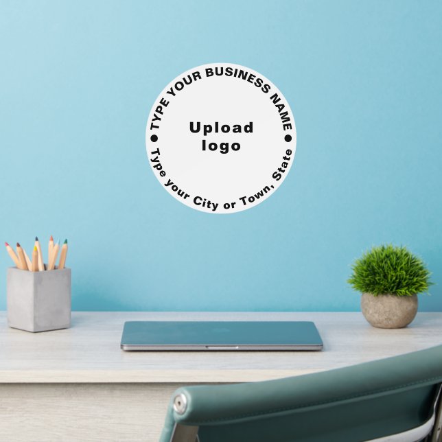 Business Brand White Round Dynamic Wall Decal (Home Office 2)