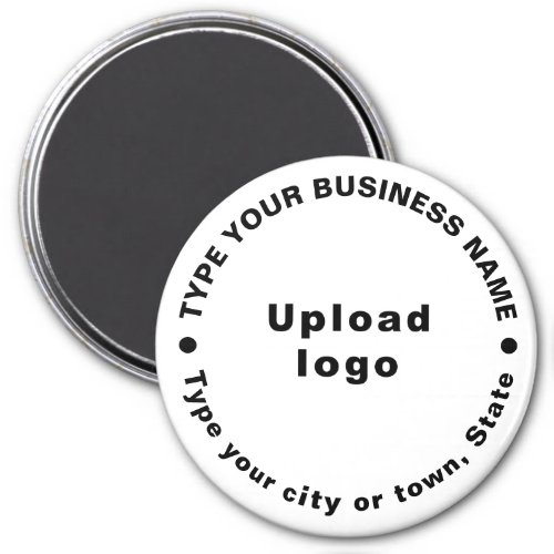 Business Brand White Round Shape Magnet
