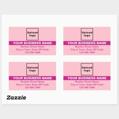 Business Brand With Highlight on Pink Rectangular Sticker