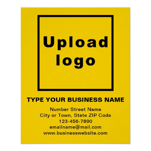 Business Brand Yellow Glossy Poster