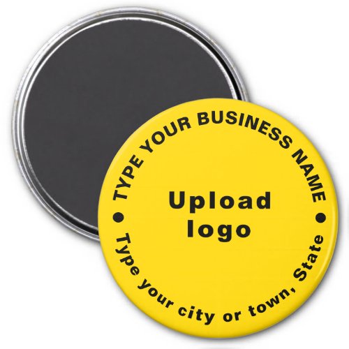 Business Brand Yellow Round Shape Magnet