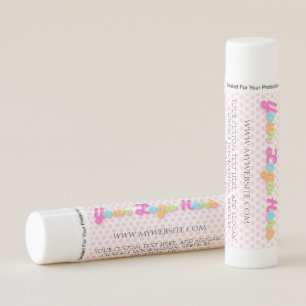 Business Branded Beauty Promotional Pink Lip Balm