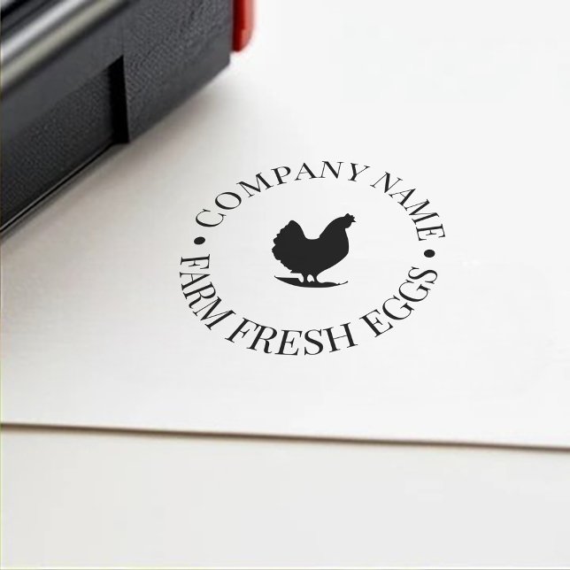 Business Branding Poultry Farm Egg Self-inking Stamp (Creator Uploaded)