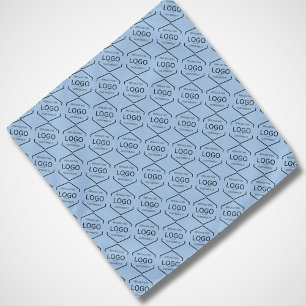 Business Branding Promotional Logo Pattern Blue Bandana