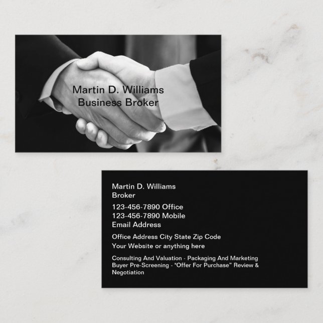  Business Broker And Network Marketing  Card (Front/Back)