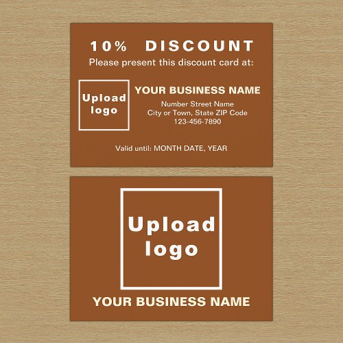 Business Brown Discount Card