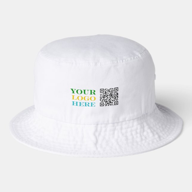 Business Bucket Hat: Your Logo & QR Code Promo Bucket Hat (Front)