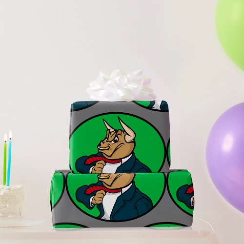 Business Bull Wrapping Paper