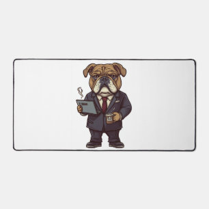 Business Bulldog � Funny Office Dog Desk Mat