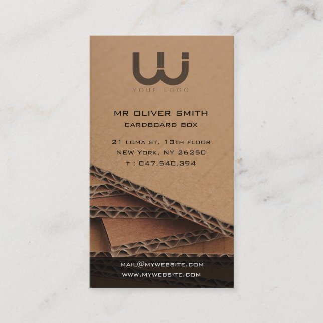 Business Business Business Card, Cardboard Card (Front)