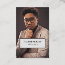 Business Business Business Card with Photo