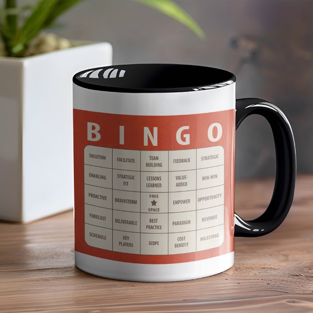 Business Buzzwords Bingo Special Office Mug (The perfect gift for that work colleague who likes to keep things fresh in the work place)
