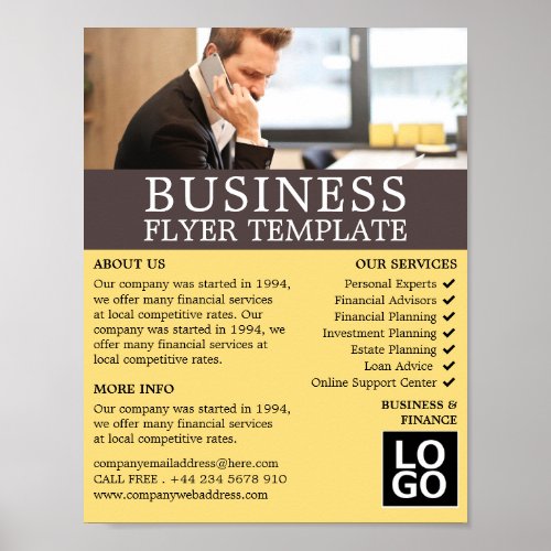 Business Call Business  Finance Advertising Poster