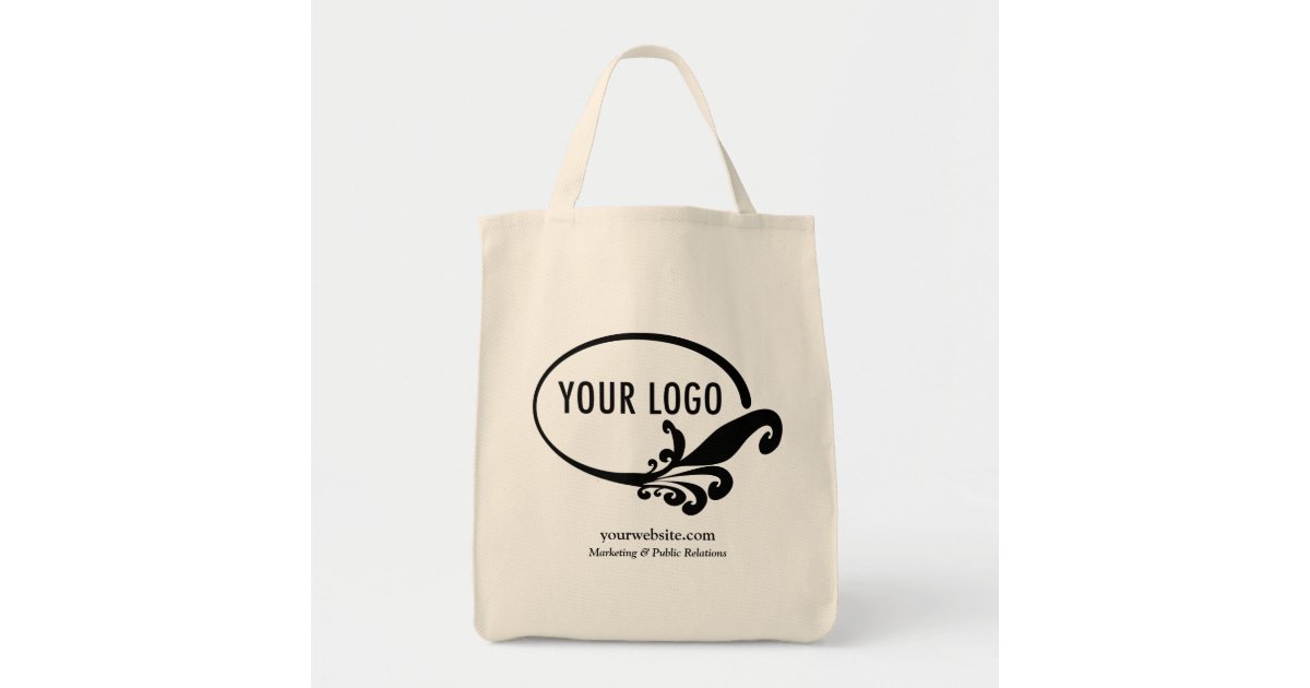 Business Canvas Tote Bag Company Logo Custom Print