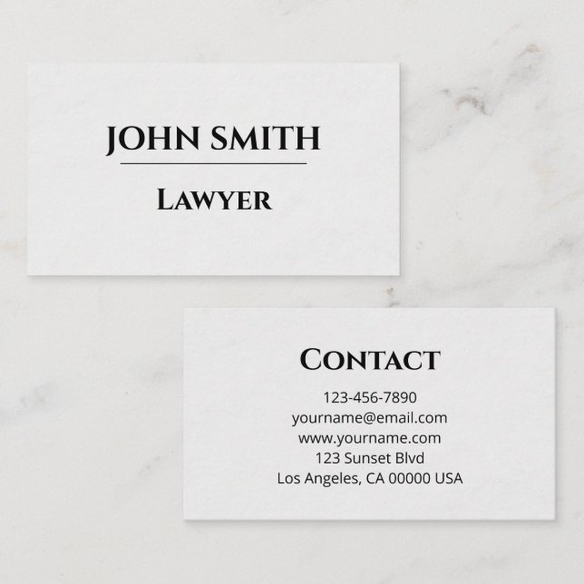 Business card (Front/Back)