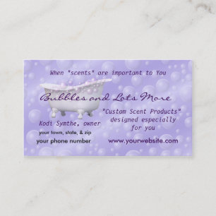 Business Card2- Lav Bubbles- customize as you wish Business Card