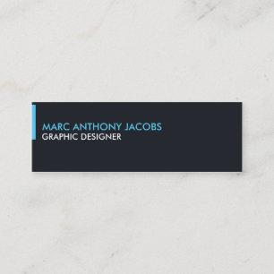 Business Card 002 - Modern Minimal, Black / Blue