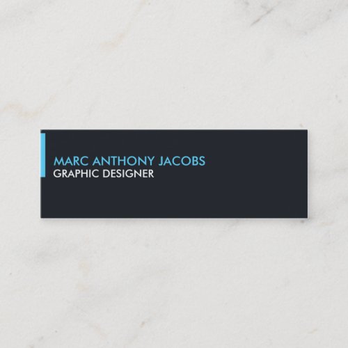 Business Card 002 - Modern Minimal, Black / Blue