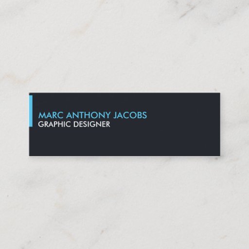 Customizable Business Card 002 - Modern Minimal, Black / Blue