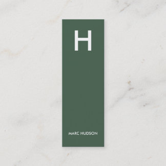 Business Card 003 - Slim Stylish, Green / White