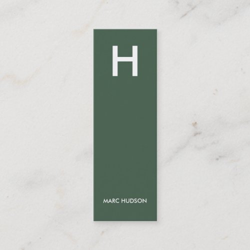 Business Card 003 - Slim Stylish, Green / White