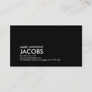Business Card 006b - Bold Plain, Black / White