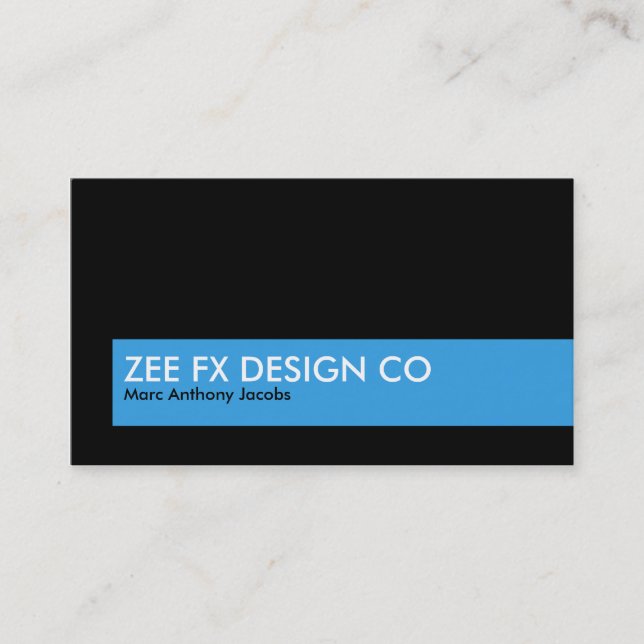 Business Card 007 - Exec Company Bold, Black /Blue (Front)