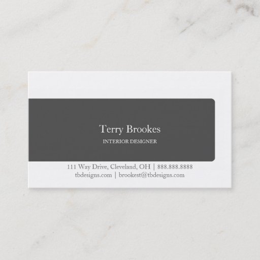 Customizable Business Card | About |blk