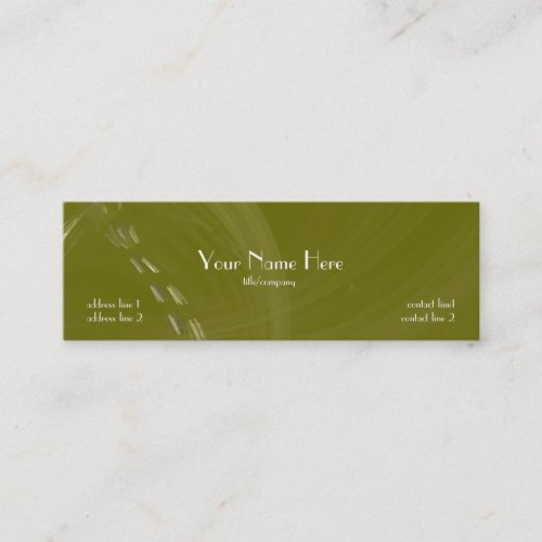 Business Card Abstract 1 Slim Green