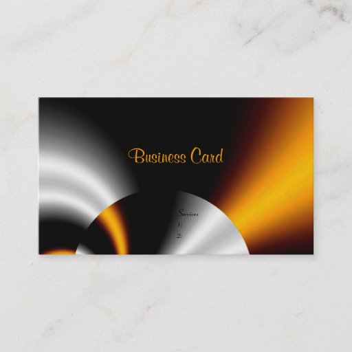 Customizable Business Card Abstract Orange Grey Silver Black