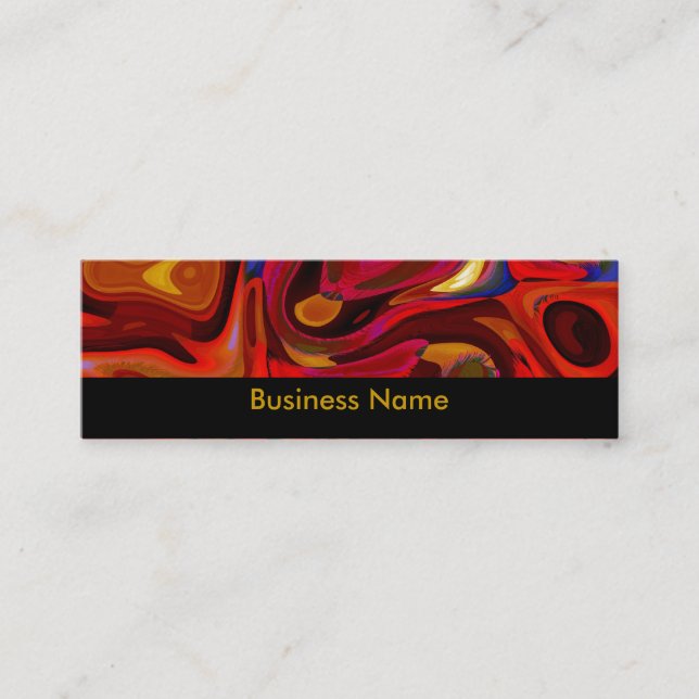Business Card Abstract Red Skinny (Front)