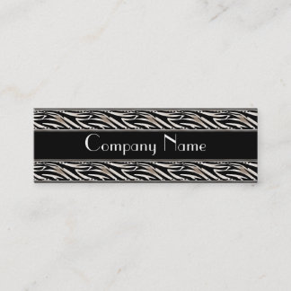 Business Card Animal Print Black Skinny