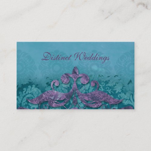 Business Card Antique Verdigris Wedding Planner PT