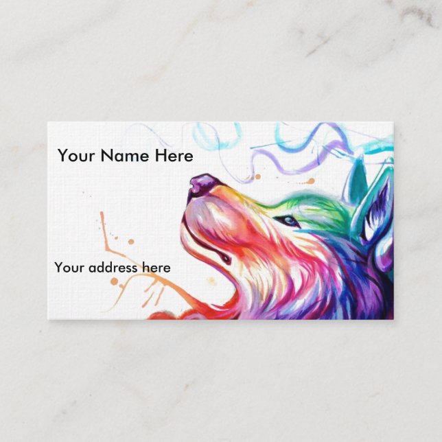 Business Card/appointment card watercolor dog (Front)
