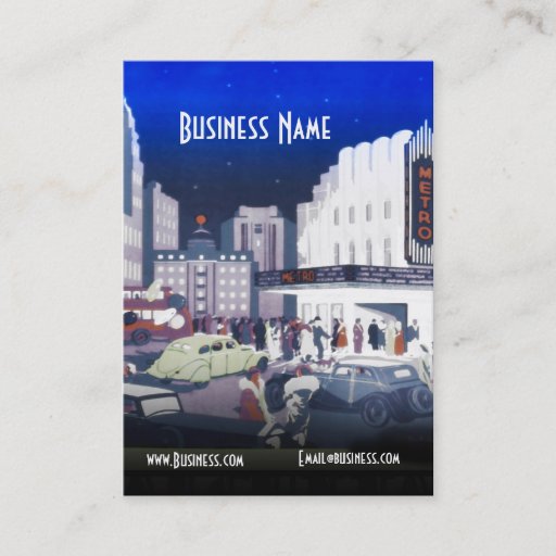Customizable Business Card Art Deco