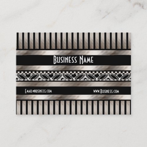 Business Card Art Deco Black Sepia