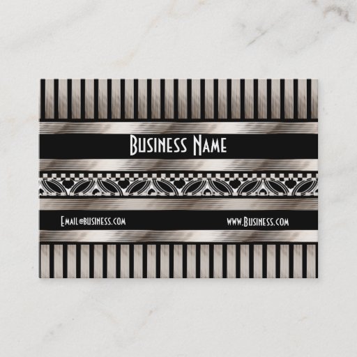 Customizable Business Card Art Deco Black Sepia