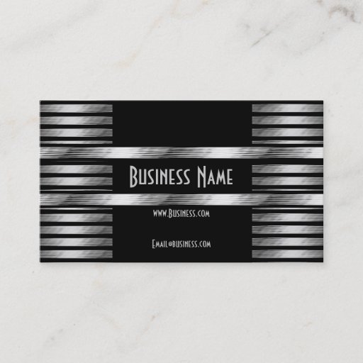 Customizable Business Card Art Deco Black Silver
