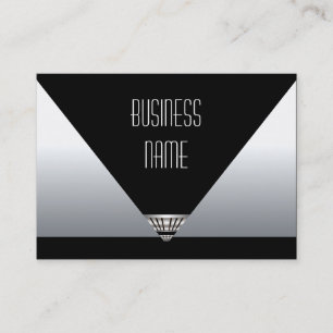 Business Card Art Deco Black Silver